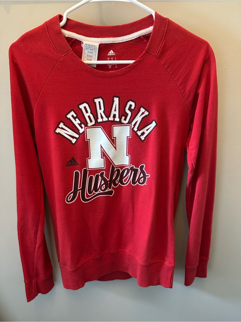 Adidas Red Nebraska Huskers Pullover Sweatshirt
